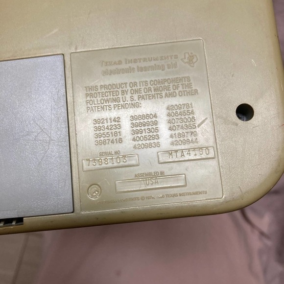 VINTAGE Texas Instruments Speak & Math Tested - Picture 3 of 3